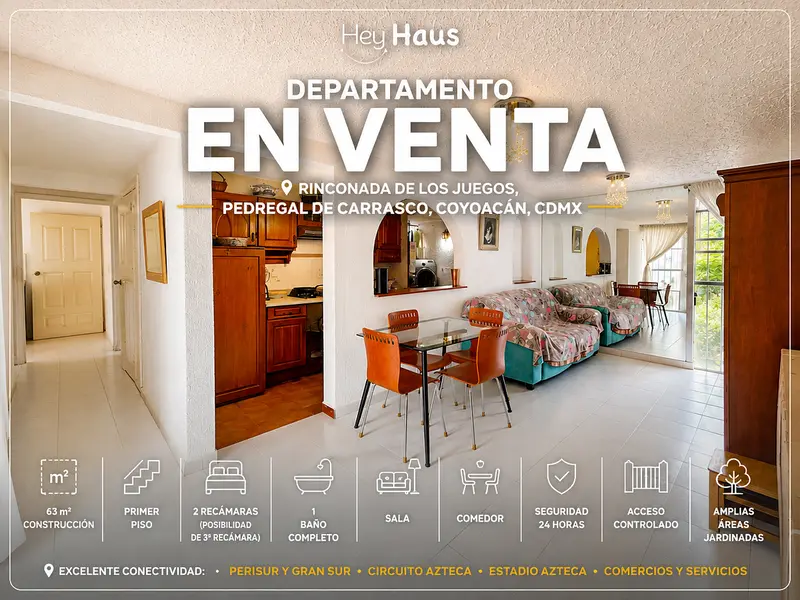Departamento en venta · Pedregal de Carrasco, Coyoacán, Ciudad de México