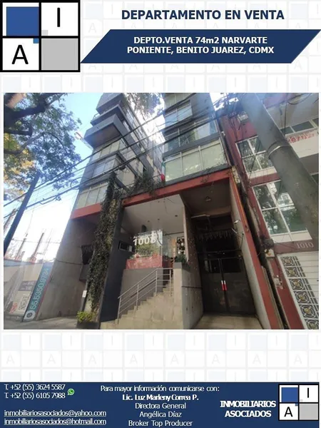Departamento en venta · Narvarte Poniente, Narvarte, Benito Juárez, Ciudad de México