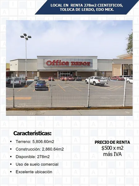 Comercio en renta · Científicos, Toluca, Estado de México