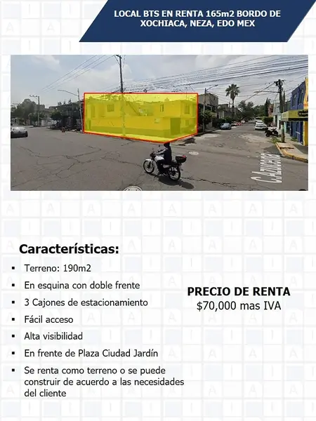 Comercio en renta · Polígono del Bordo de Xochiaca, Nezahualcóyotl, Estado de México
