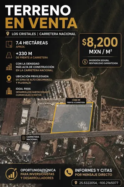 Lote en venta · Los Cristales, Monterrey, Nuevo León