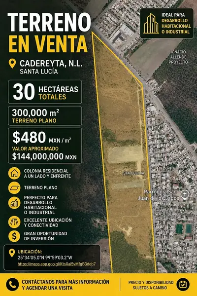 Lote en venta · Santa Lucia, Cadereyta Jiménez, Nuevo León