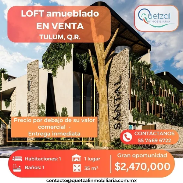 Departamento en venta · Akumal, Tulum, Quintana Roo