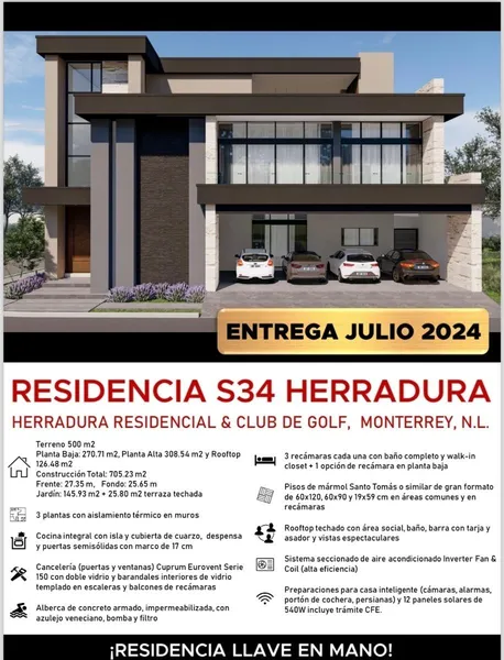 Casa en venta · Residencial y Club de Golf la Herradura, Monterrey, Nuevo León