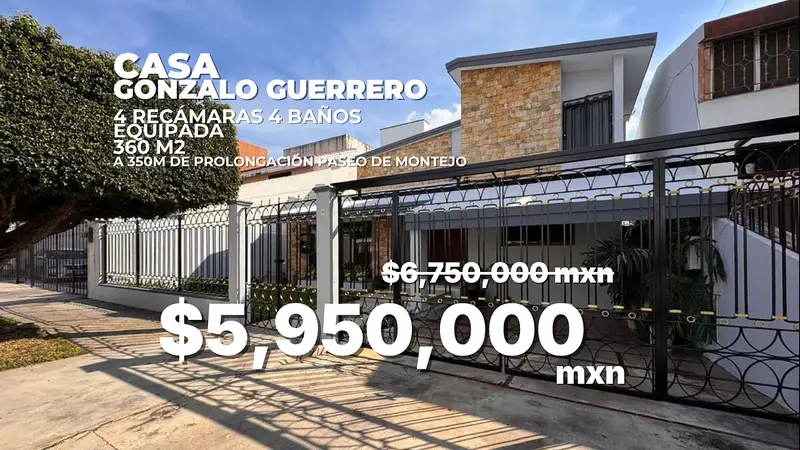 Casa en venta · Gonzalo Guerrero, Mérida, Yucatán