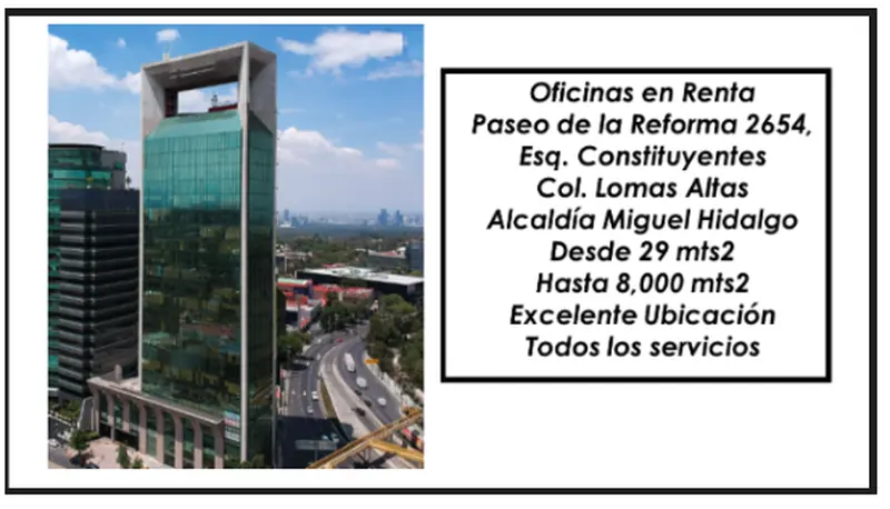 Oficina en alquiler · Lomas Altas, Miguel Hidalgo, Ciudad de México