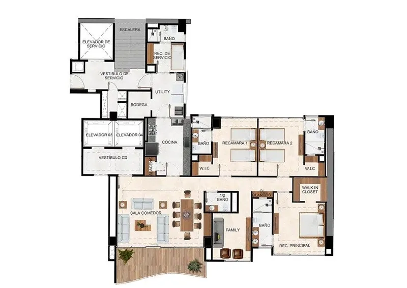 Departamento en venta · Bosque Real, Huixquilucan, Estado de México
