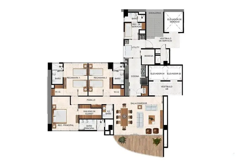 Departamento en venta · Bosque Real, Huixquilucan, Estado de México