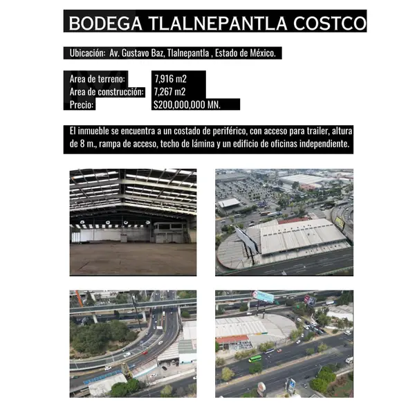 Nave industrial en venta · Barrientos Gustavo Baz, Tlalnepantla de Baz, Estado de México