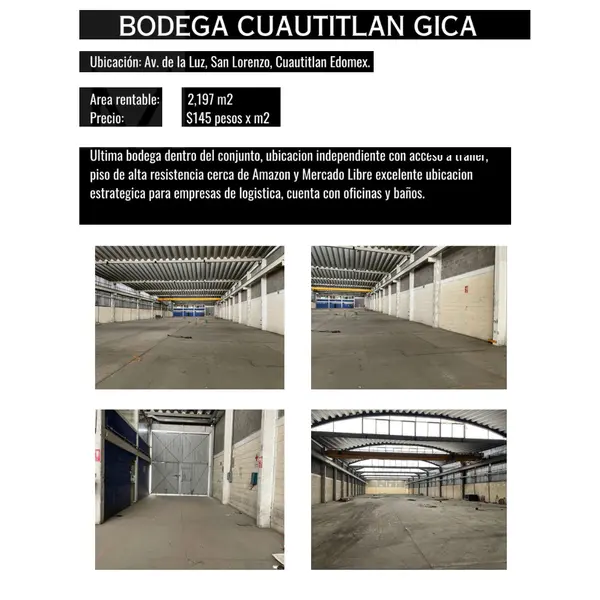 Nave industrial en renta · Cuautitlán Centro, Cuautitlán, Estado de México