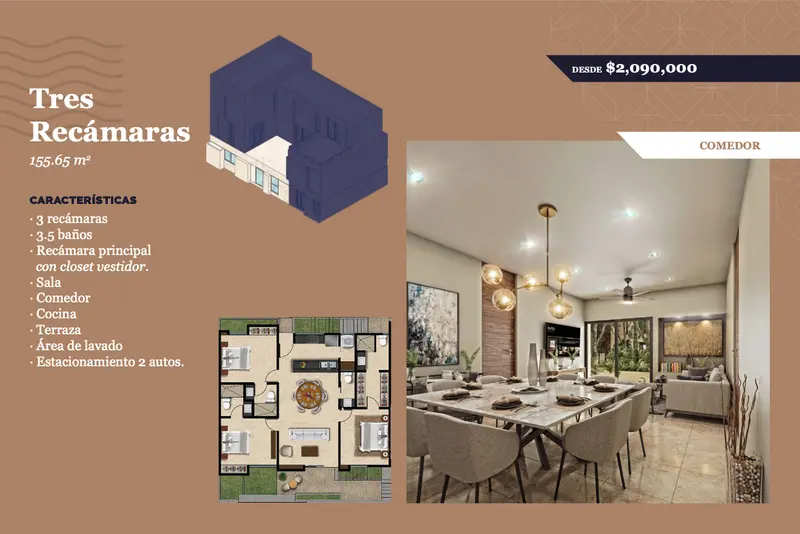 Departamento en venta · Temozon Norte, Mérida, Yucatán